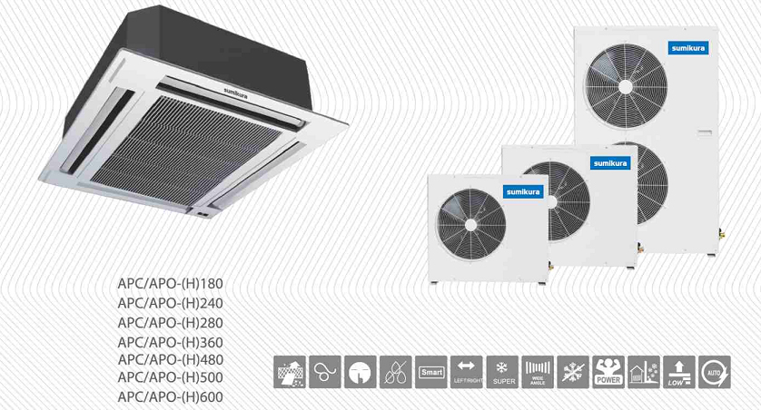 Điều hòa âm trần Sumikura APC/APO-H360/8W-A 2 chiều 36000Btu
